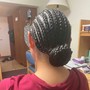 Feed In Braided Mohawk w/ Crochet Center