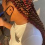 Feed In Braided Mohawk w/ Crochet Center