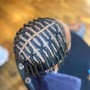 Men or Woman Bun Braids (shaved sides)