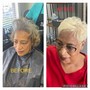 Bleach and Tone/ short natural