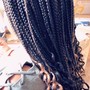 Small Box Braids - Mid back