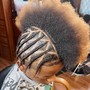 Men’s braids half head