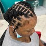 Cornrows (8-10 braids)