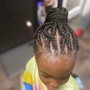 Kid's Individual  Braids added hair