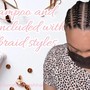 Flip over fulani braids/ plaits in back