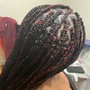 Colored human hair knotless