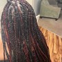 Colored human hair knotless