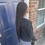 Butt length braids