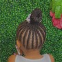 Cornrows with hair added