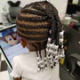 Kid's scalp Braids w/weave