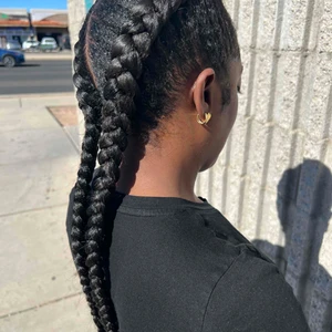 2 cornrows with extensions