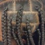 Triangle knotless braids