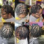 Man/boys Individual Braids Triangle Part Medium size-comes with shampoo