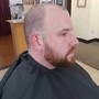 Full service men's haircut and beard/mustache trim with hot towel service