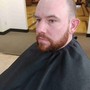 Full service men's haircut and beard/mustache trim with hot towel service