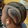 Braid down for wigs Cornrows, Add shampoo to this service and pay an additional $40