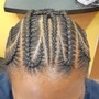 Box Braids : Men's Medium size knotless braids incl. extension