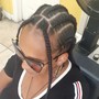 Box Braids : Men's Medium size knotless braids incl. extension