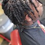 Natural hair cornrows