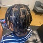 Add weave to cornrows