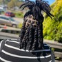 Loc retwist- half head