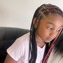 Kids Feed-in Braids w/ Curly bun