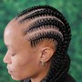 Flat Cornrows straight back for wig.  (Non refundable $50 Deposit required *not transferable if cancelation)