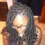 Yarn locs/wraps (shoulder length)