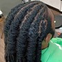 Straight Hair Loc Maintenance/retighten