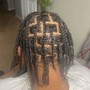 Cornrow style with own hair