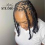 Loc Combination FULL HEAD- Mid Back Length Hair