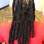 Long length locs retwist and style