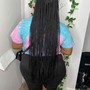 Large feedin ponytail. (12 braids or less)