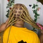 Large feedin ponytail. (12 braids or less)