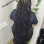 Large feedin ponytail. (12 braids or less)