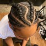 French braids with weave