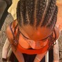 French braids with weave