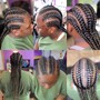 Silk Ponytail with Human Hair(Updo) with Cornrows- PLEASE BRING HUMAN HAIR