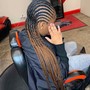 Straight back (7-9 braids)