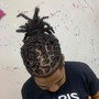 Mens Cut with MANBUN BRAIDS