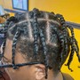 Small Loc Retwist - Half Head