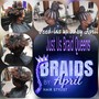 4-6 Feed-In Braids ($50.00 deposit)