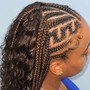 Half/Half Cornrows and Sew-In