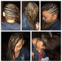 Medium Boxbraids With Short Hair with crinked endes