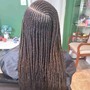 Box braids  (waist length)