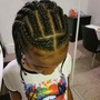 Kid's Braids 5-6 braids wash/ blow/ style