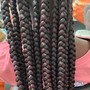 Medium knotless braids