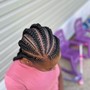 Kid's Braids/Feedins w/weave