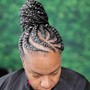 Ponytail Cornrows midback length and under.  (Non refundable $50 Deposit required *not transferable if cancelation)