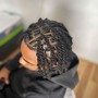 Short Knotless braids w/ curly ends